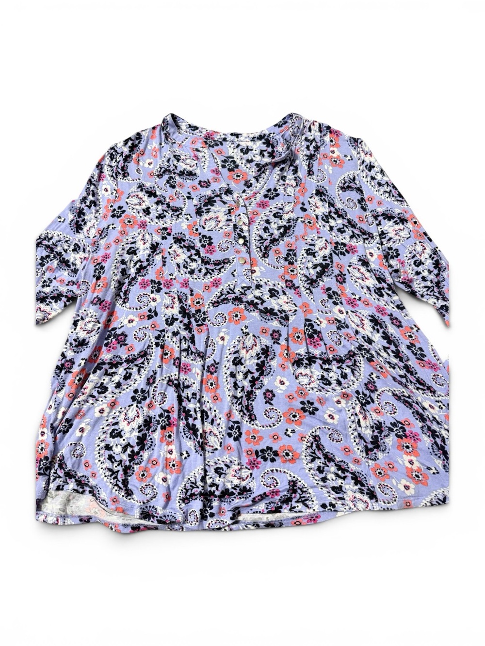 Kim Rodger’s Lavender Paisley Floral Tunic Top